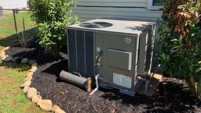 Air conditioning unit exterior of home.