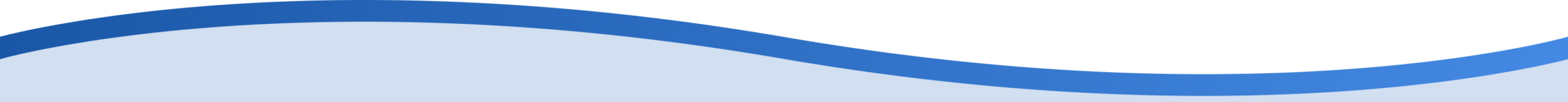 Decorative wave banner with two blue curved stripes over a light blue background.