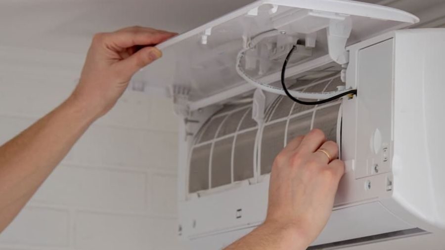 Ductless mini-split being replaced.